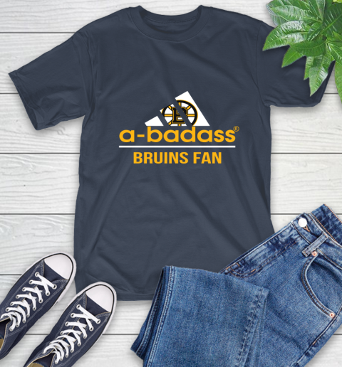 NHL A Badass Boston Bruins Fan Adidas Hockey Sports T-Shirt 3