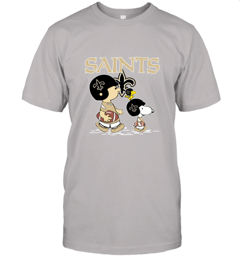 New Orleans Saints Let's Play Football Together Snoopy NFL Unisex Jersey Tee