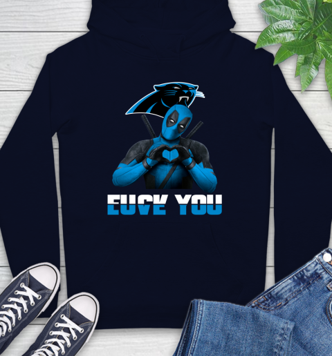 NHL Carolina Panthers Deadpool Love You Fuck You Football Sports Hoodie 3