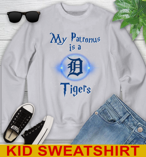 MLB Baseball Harry Potter My Patronus Is A Detroit Tigers Youth Sweatshirt 3