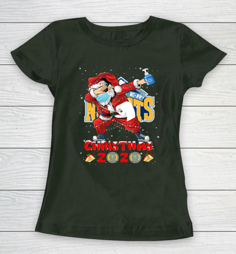 Denver Nuggets Funny Santa Claus Dabbing Christmas 2020 NBA Women's T-Shirt 4