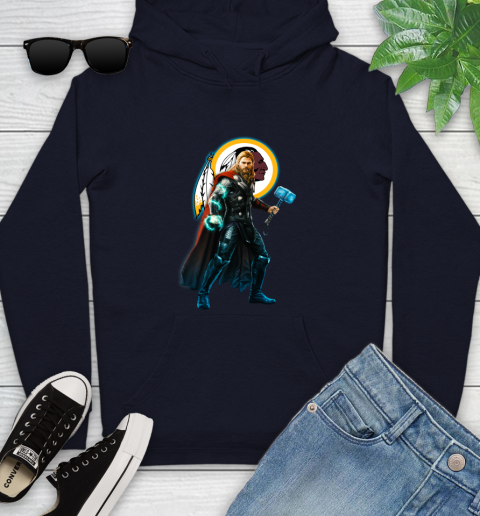 NFL Thor Avengers Endgame Football Washington Redskins Youth Hoodie 4