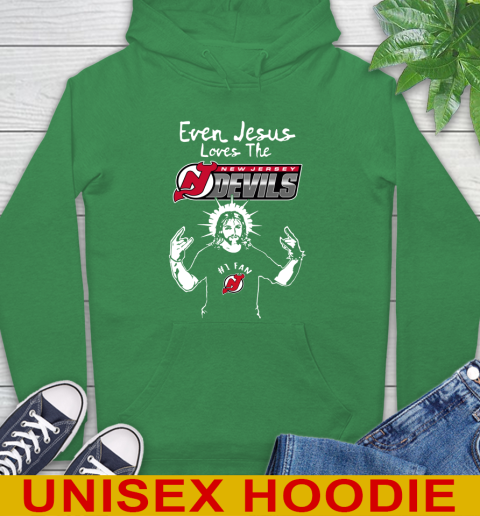 New Jersey Devils NHL Hockey Even Jesus Loves The Devils Shirt Hoodie 8