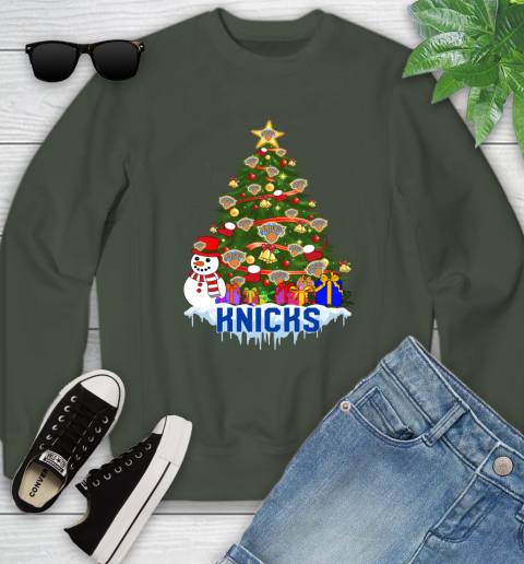 New York Knicks Merry Christmas NBA Basketball Sports Youth Sweatshirt 10