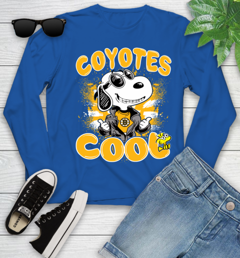NHL Hockey Boston Bruins Cool Snoopy Shirt Youth Long Sleeve 9
