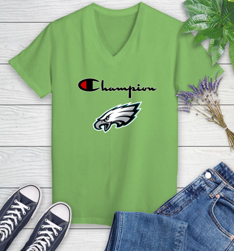 NFL Football Philadelphia Eagles Champion Shirt Women's V-Neck T-Shirt 7