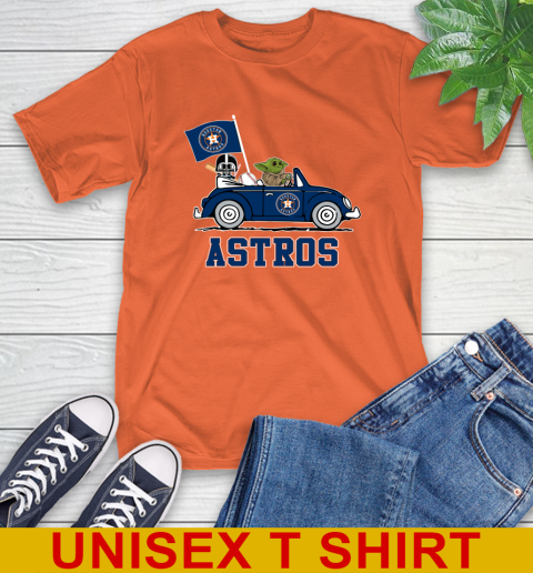 MLB Baseball Houston Astros Darth Vader Baby Yoda Driving Star Wars Shirt T-Shirt 5