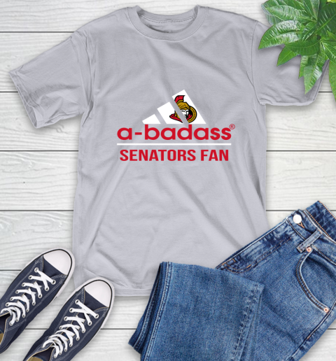 NHL A Badass Ottawa Senators Fan Adidas Hockey Sports T-Shirt 6