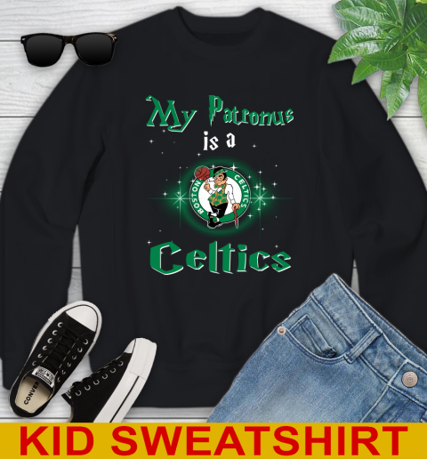 NBA Basketball Harry Potter My Patronus Is A Boston Celtics Youth Sweatshirt