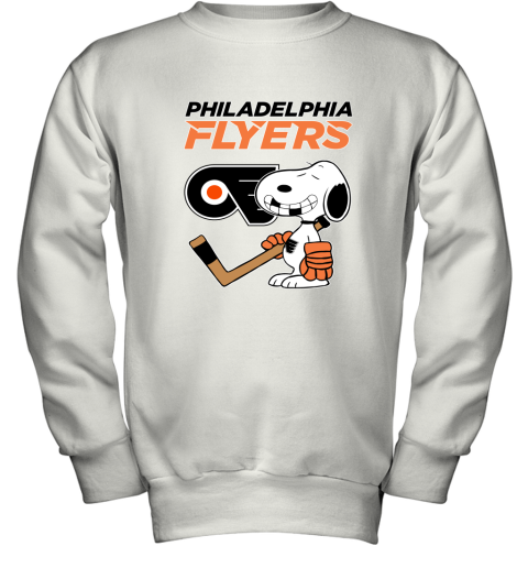 Philadelphia Flyers Ice Hockey Broken Teeth Snoopy NHL Youth Sweatshirt