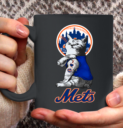 MLB Baseball My Cat Loves New York Mets Ceramic Mug 11oz