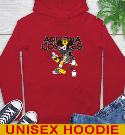 Arizona Coyotes NHL Hockey Mickey Peace Sign Sports Hoodie 10