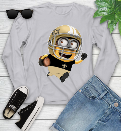 NFL New Orleans Saints Minions Disney Football Sports Youth Long Sleeve 5