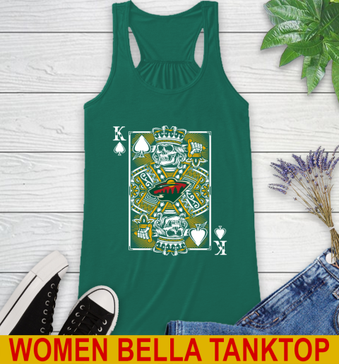 Minnesota Wild NHL Hockey The King Of Spades Death Cards Shirt Racerback Tank 5