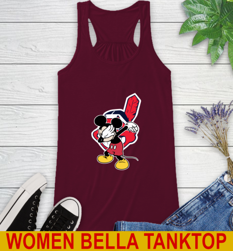 Cleveland Indians MLB Baseball Dabbing Mickey Disney Sports Racerback Tank 3