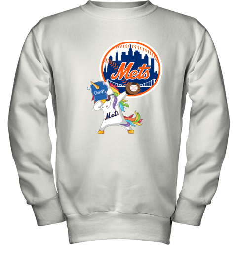 Hip Hop Dabbing Unicorn Flippin Love New York Mets Youth Sweatshirt