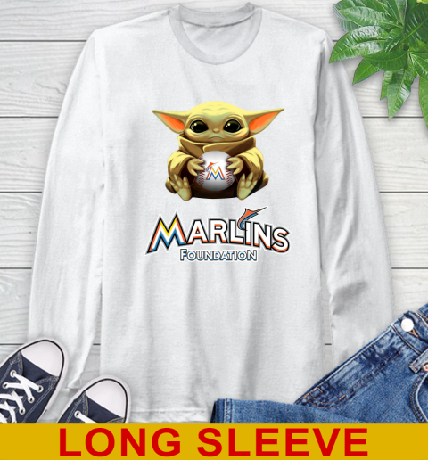 MLB Baseball Miami Marlins Star Wars Baby Yoda Shirt 58