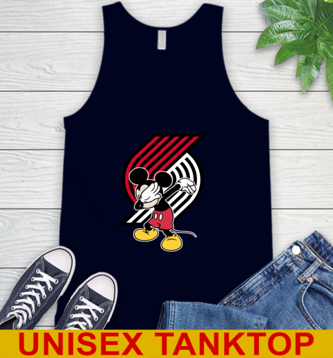 Portland Trail Blazers NBA Basketball Dabbing Mickey Disney Sports Tank Top - Image 4