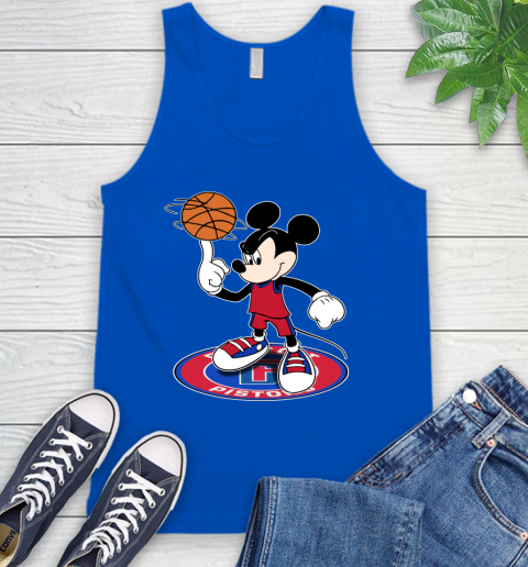 NBA Basketball Detroit Pistons Cheerful Mickey Disney Shirt Tank Top 5