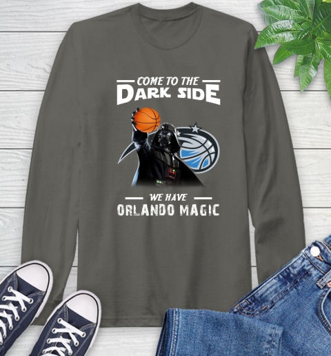 NBA Come To The Dark Side We Have Orlando Magic Star Wars Darth Vader Basketball Long Sleeve T-Shirt 9