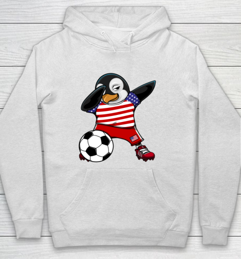 Dabbing Penguin America Soccer Fans Jersey Football Lover Hoodie