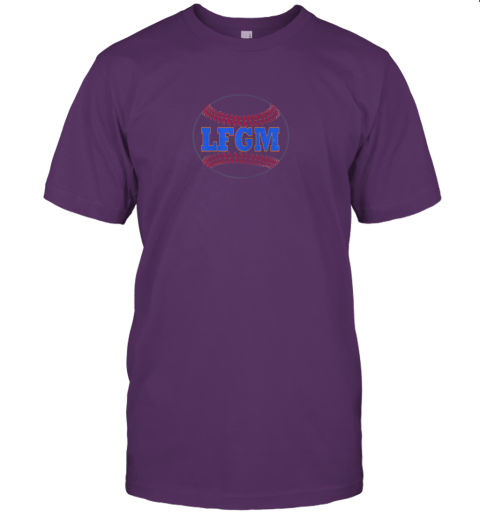 porm lfgm baseball new york jersey t shirt 60 front team purple