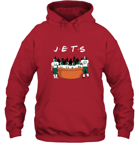 The New York Jets Together F.R.I.E.N.D.S NFL r2sd the new york jets together friends nfl hoodie 23 front red