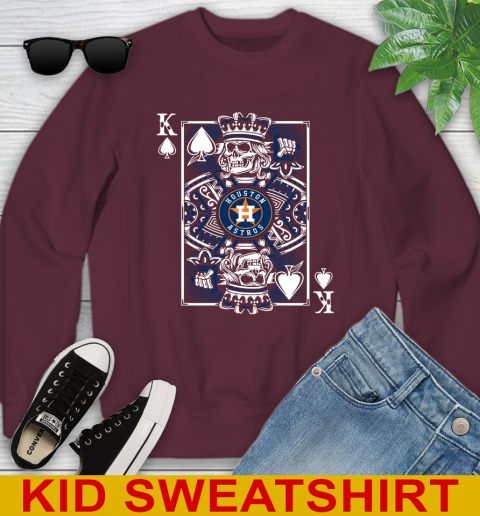 Houston Astros MLB Baseball The King Of Spades Death Cards Shirt Youth Sweatshirt 4
