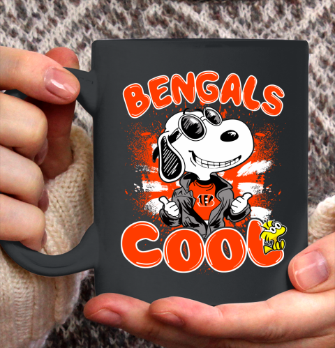 NFL Football Cincinnati Bengals Cool Snoopy Shirt Ceramic Mug 11oz
