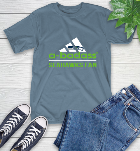 NFL A Badass Seattle Seahawks Fan Adidas Football Sports T-Shirt 8