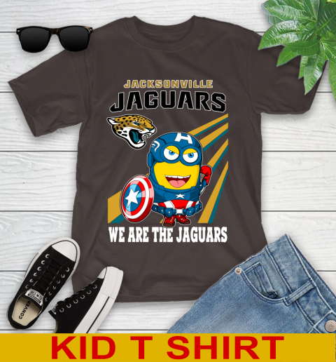 NFL Football Jacksonville Jaguars Captain America Marvel Avengers Minion Shirt Youth T-Shirt 6
