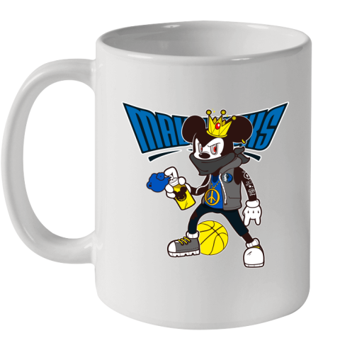 Dallas Mavericks NBA Basketball Mickey Peace Sign Sports Ceramic Mug 11oz