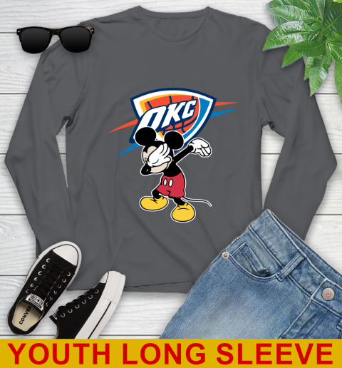 Oklahoma City Thunder NBA Basketball Dabbing Mickey Disney Sports Youth Long Sleeve 10 Oklahoma City Thunder NBA Basketball Dabbing Mickey Disney Sports Youth Long Sleeve - Image 10