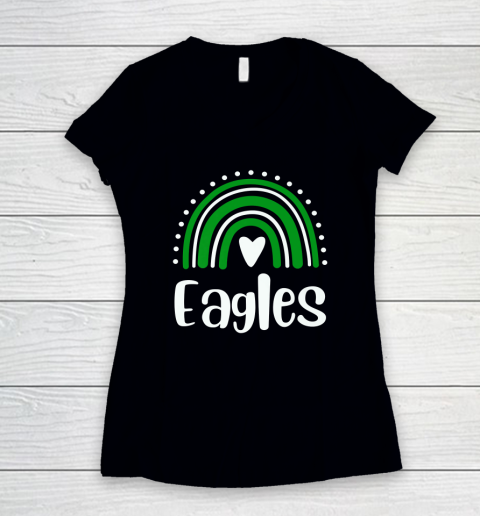 Eagles Rainbow Women's V-Neck T-Shirt