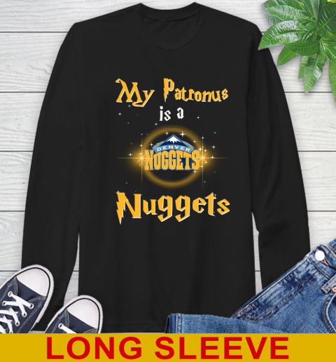 NBA Basketball Harry Potter My Patronus Is A Denver Nuggets Long Sleeve T-Shirt