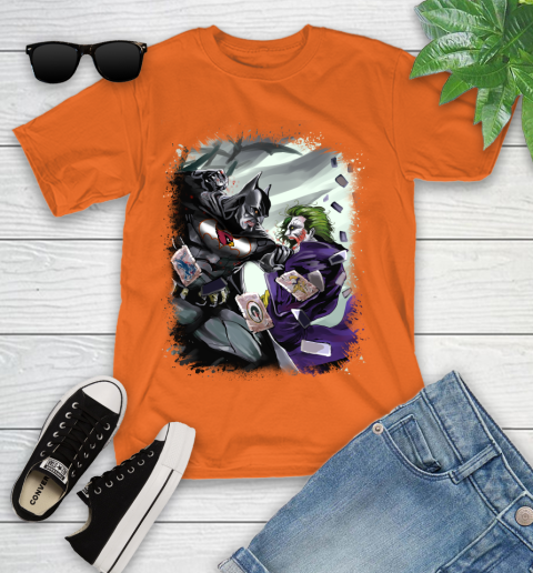 Arizona Cardinals NFL Football Batman Fighting Joker DC Comics Youth T Shirt Tee For Sports