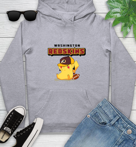 NFL Pikachu Football Washington Redskins Youth Hoodie 6