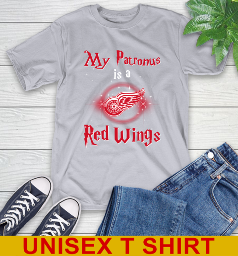 NHL Hockey Harry Potter My Patronus Is A Detroit Red Wings T-Shirt 5