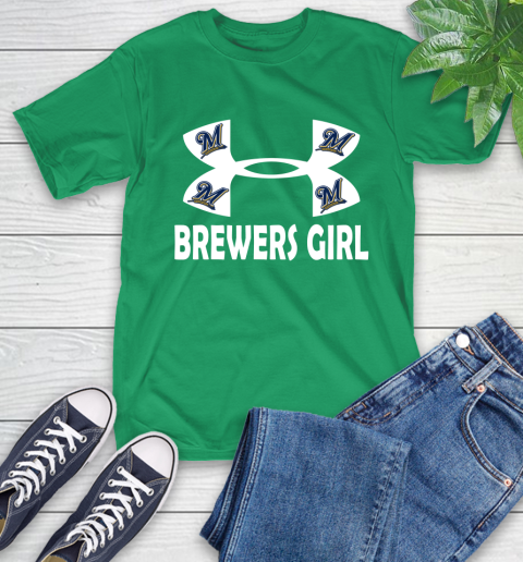 MLB Milwaukee Brewers Under Armour Baseball Sports T-Shirt 7