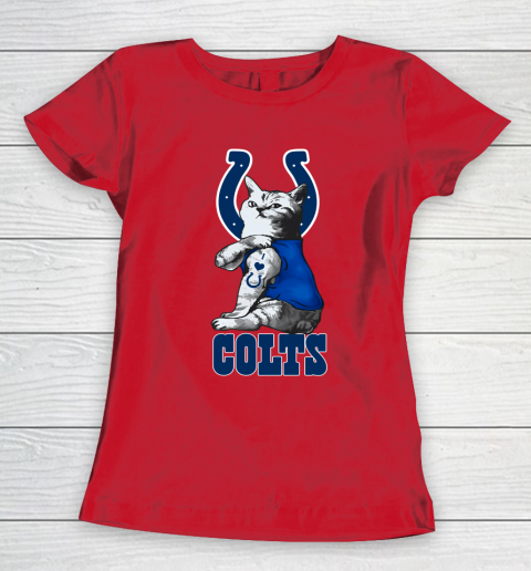 NFL Football My Cat Loves Indianapolis Colts Women's T-Shirt 9