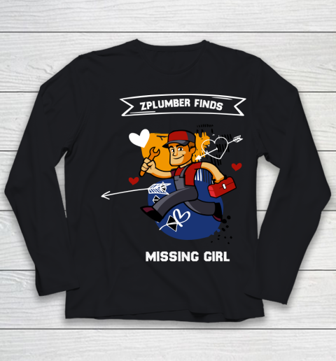 Plumber finds missing girl tshirt Youth Long Sleeve