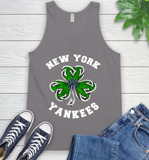 MLB New York Yankees Three Leaf Clover St Patrick's Day Baseball Sports Tank Top 6