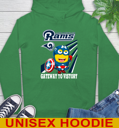 NFL Football Los Angeles Rams Captain America Marvel Avengers Minion Shirt Hoodie 8