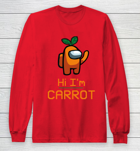 Among Us Shirt IM CARROT ORANGE AMONG A7 Long Sleeve T-Shirt 7