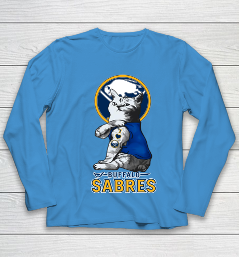 NHL My Cat Loves Buffalo Sabres Hockey Youth Long Sleeve 5