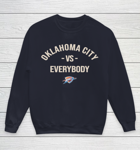Oklahoma City Thunder Vs Everybody Youth Sweatshirt 2