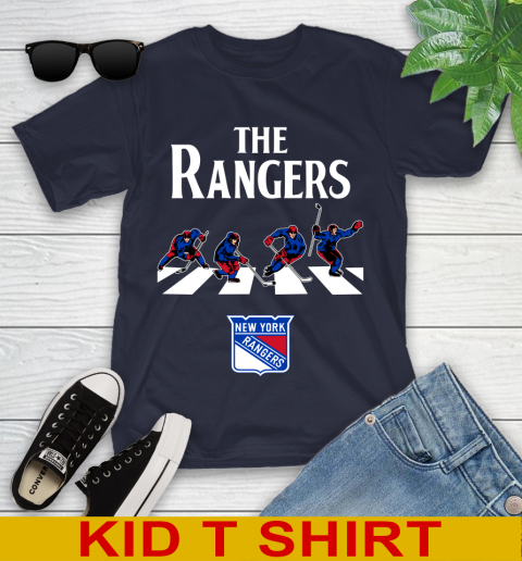 NHL Hockey New York Rangers The Beatles Rock Band Shirt Youth T-Shirt 2