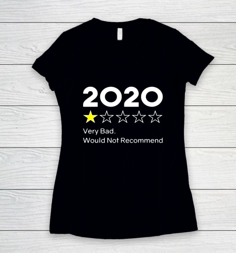 2020 One Star Very Bad Would Not Recommend Women's V-Neck T-Shirt