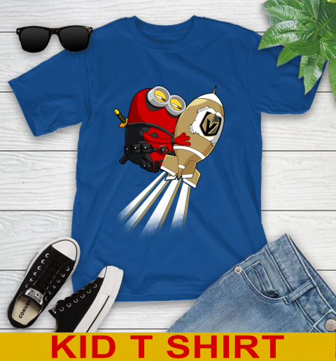 NHL Hockey Vegas Golden Knights Deadpool Minion Marvel Shirt Youth T-Shirt 10