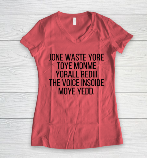Blink 182 I Miss You Funny Jone Waste Yore Women's V-Neck T-Shirt 3